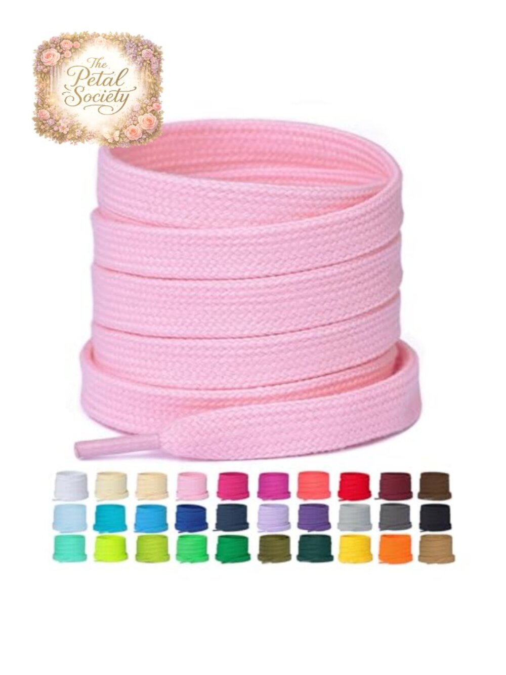 2 Pairs 10mm Poly Cotton Flat Shoe Laces for Sneakers, 39in